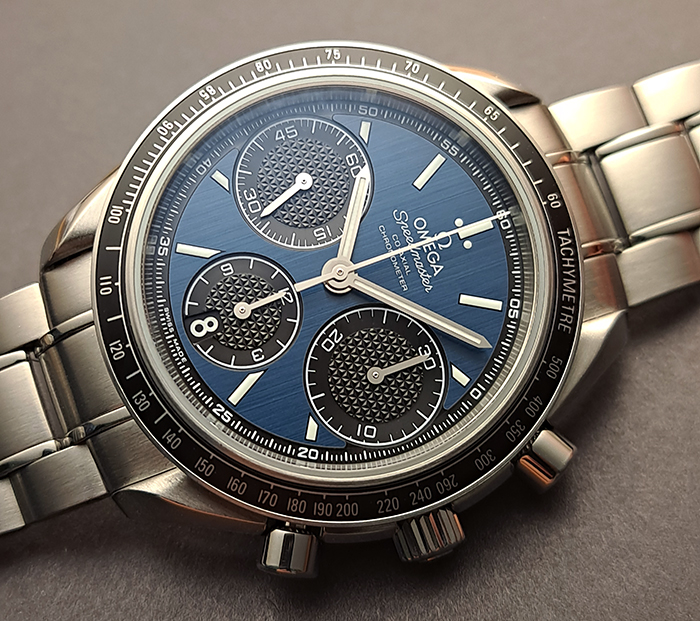 BLUE Omega Speedmaster Racing Co-Axial Chronometer Ref. 326.30.40.50.03.001